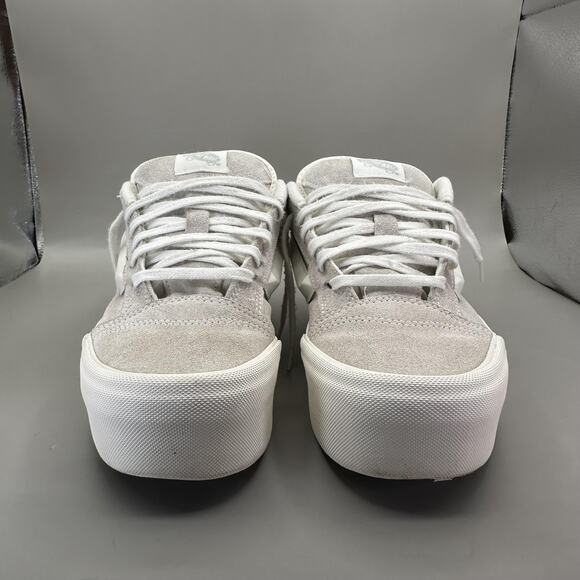 Vans Knu Skool Stack Sneaker Shoes Women's 9.5 White Beige Platform Skate - Picture 3 of 9